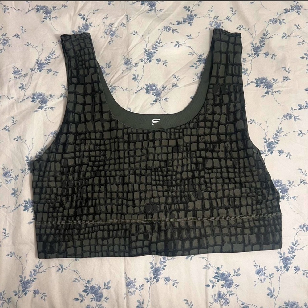 Fabletics Crocodile Reversible sports bra